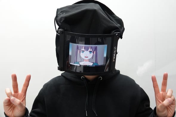 日本電子美少女面罩　配戴者表情以動畫實時顯示