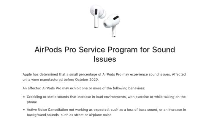 AirPods Pro 有雜音、降噪出問題   官方免費換機資訊 + 連結