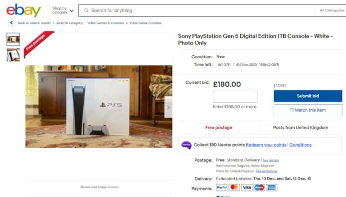 賣 PS5「照片」及「空箱」新騙案　eBay 譴責行騙賣家