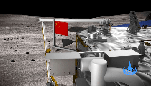 中國航天局：成功在月球插國旗　網民：新聞相片極似CG圖