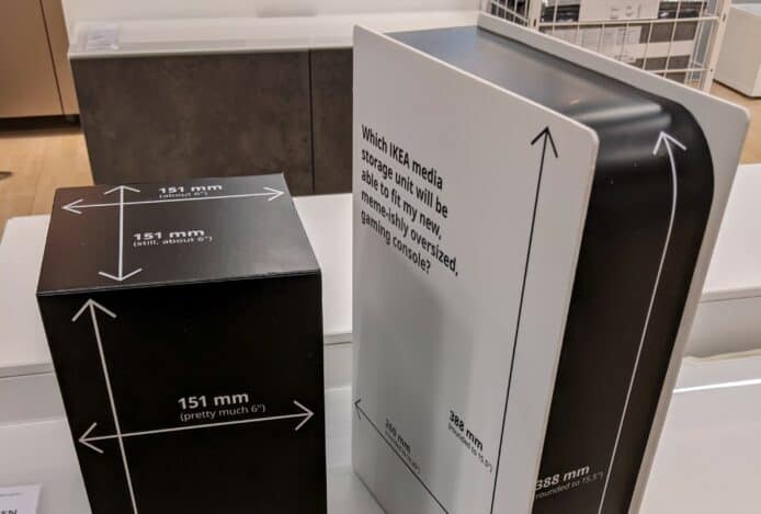 IKEA現1:1 PS5+XSX 紙板模型 四側附尺寸供客人比對