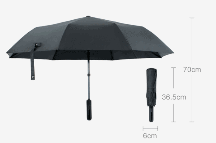 小米智能雨傘內置摩打   一按開遮閂遮 + 5級防水防UV