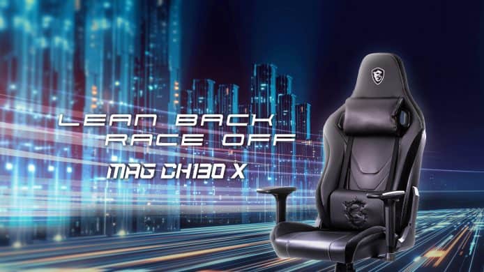 MSI 賽車皮革特別版電競椅     人體工學設計＋承重達150 kg