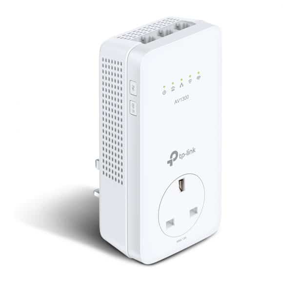 TP-Link AV1300 HomePlug 延伸器     Wi-Fi Mesh 功能 + 隨插即用