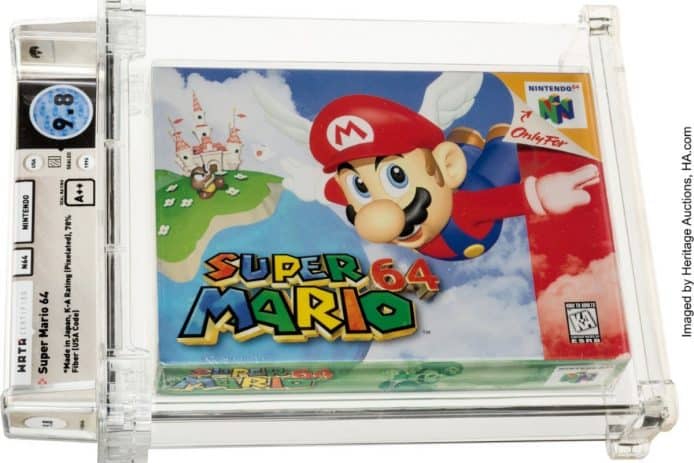 《Super Mario 64》卡帶港幣千萬成交    成史上最貴遊戲拍賣記錄