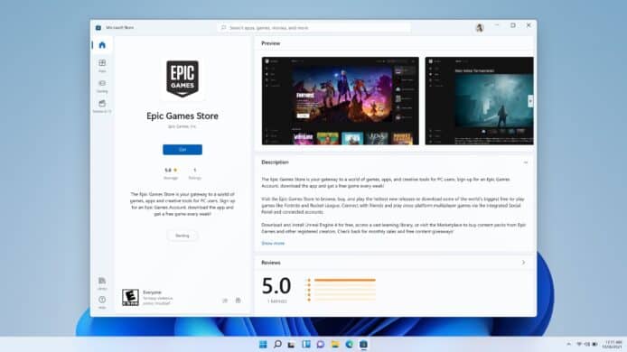 Epic Games Store 登陸 Microsoft Store   承諾不會從營收分成