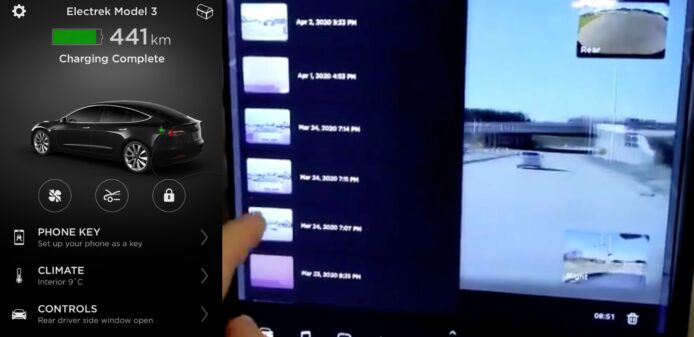 Tesla 哨兵模式影像   即日起開放予手機實時查看