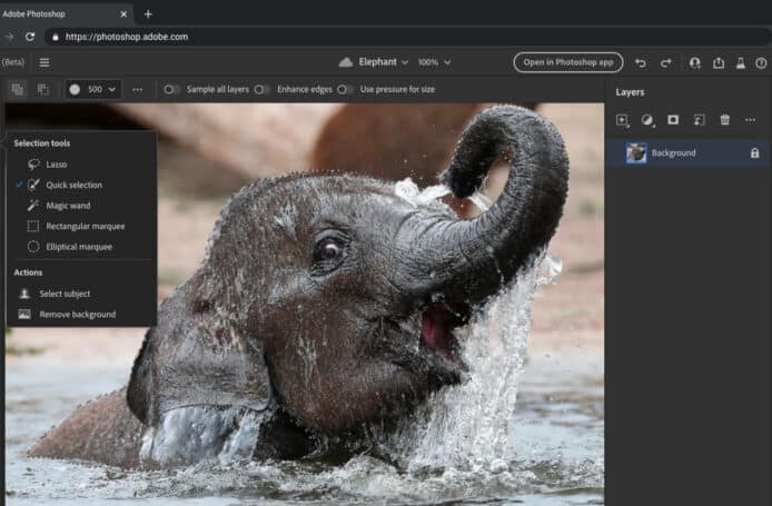 Adobe 推網頁版 Photoshop    瀏覽器上操作P圖及設計