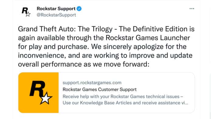 重製版《GTA》三部曲再上架   Rockstar 再為事件解畫致歉
