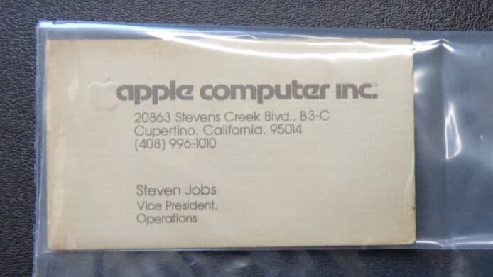 逾 40 年歷史 Steve Jobs 名片   將在本月中旬舉行拍賣