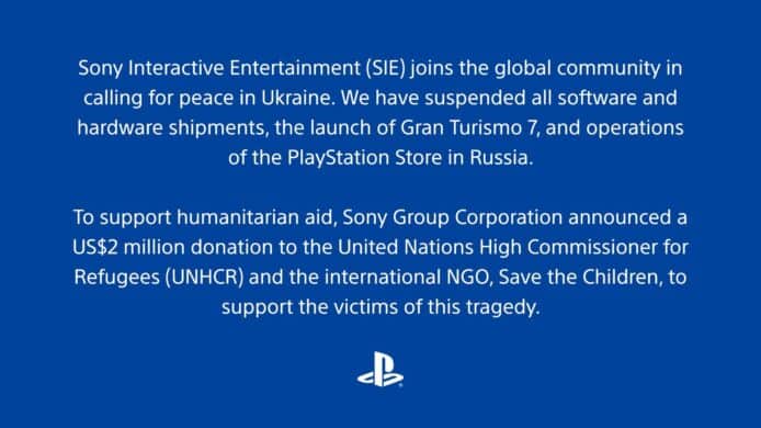 Sony 響應抵制俄羅斯   PlayStation 主機、遊戲全面停售