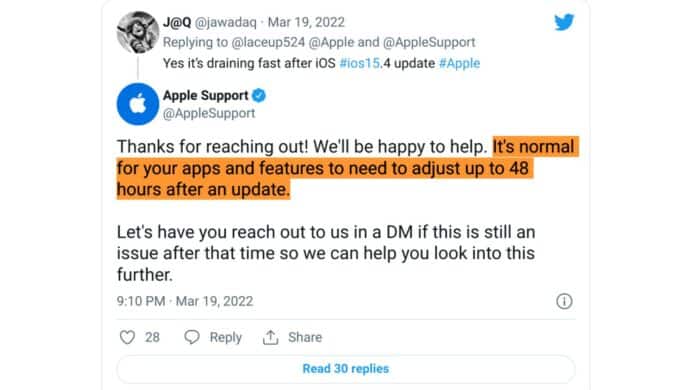 更新 iOS 15.4 續航變差   Apple 就用戶投訴作官方回應