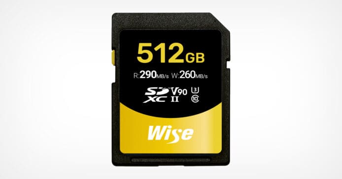 512GB V90 UHS-II SD 卡面世　台灣 Wise 率先推出