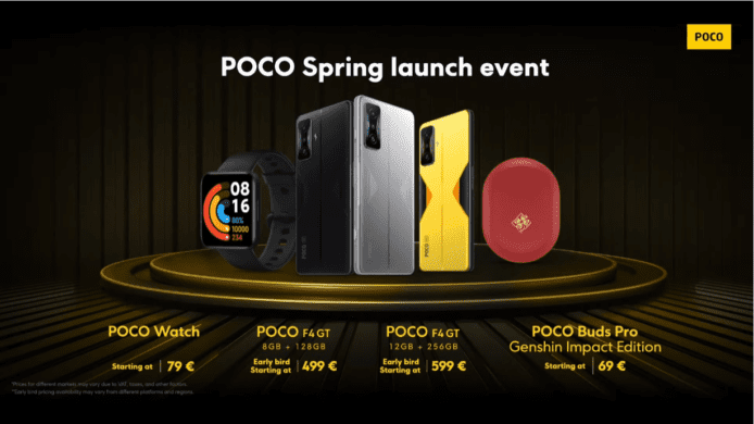 POCO F4 GT 正式發佈　外形　功能　發售詳情　另加原神耳機 + 手錶