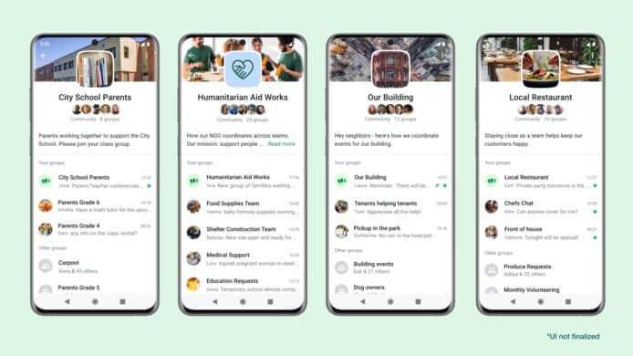 WhatsApp 社群功能近日推出　可在社群內開設多個對話群組
