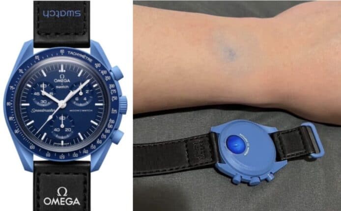 Omega x Swatch 月球錶甩色   官方：為表現效果使用大量染料