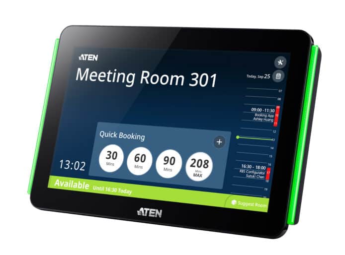 ATEN VK430 房間預約系統     10.1 吋觸控面板 + 支援 PoE 供電