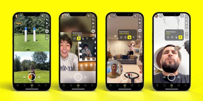 Snapchat 推新功能     雙鏡頭同時影相拍片