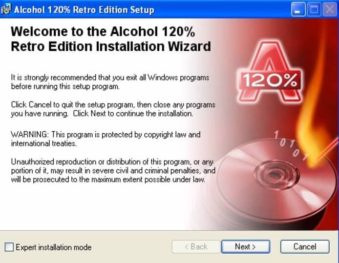 Alcohol 120% 推免費復古版   向下相容 Windows 95、98
