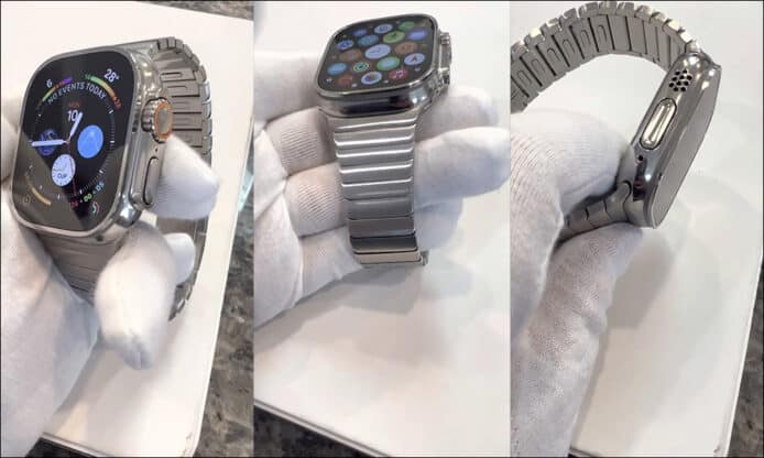外國網民將 Apple Watch Ultra 改造 將霧面鈦金屬拋光成鏡面