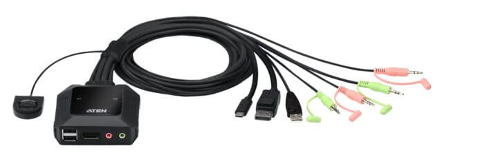 ATEN CS52DP 2-Port　混合式 Cable KVM Switch