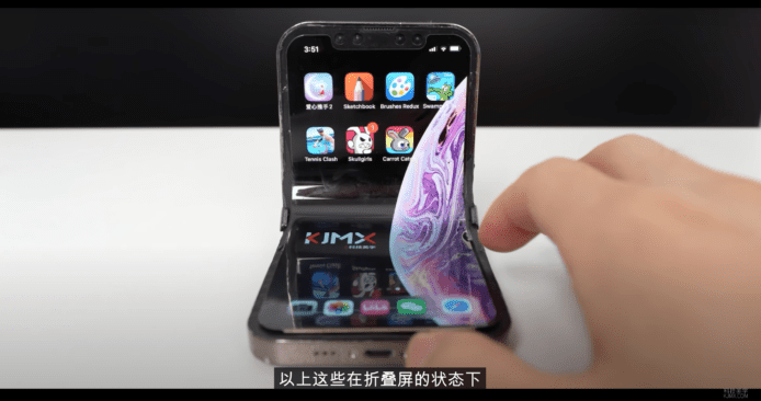 全球第一部摺疊式 iPhone     中國 Youtuber DIY 改造