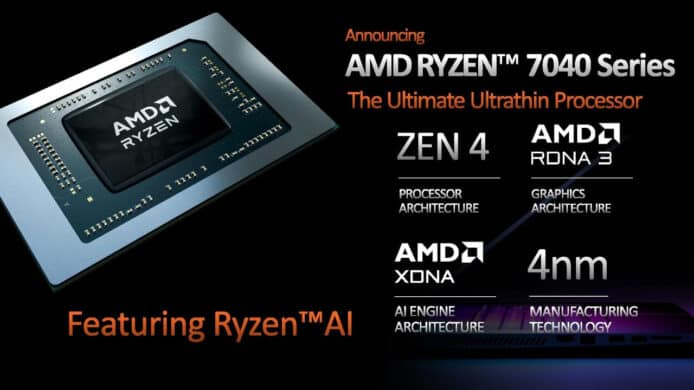 AMD 發表 Ryzen 7040 處理器   聲稱效能可與 Apple M1 Pro 媲美