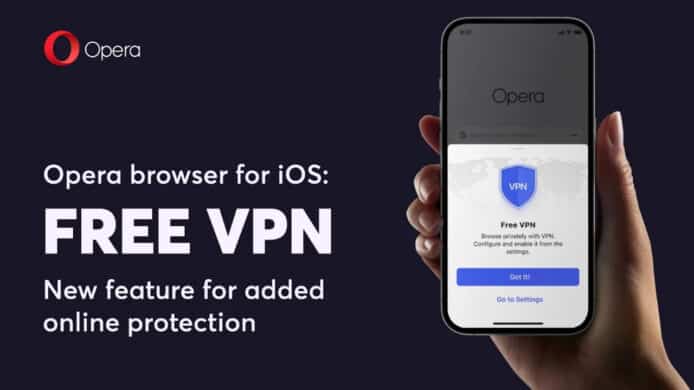 Opera 瀏覽器 iOS 版   新增免費 VPN 強調毋須登入即可使用