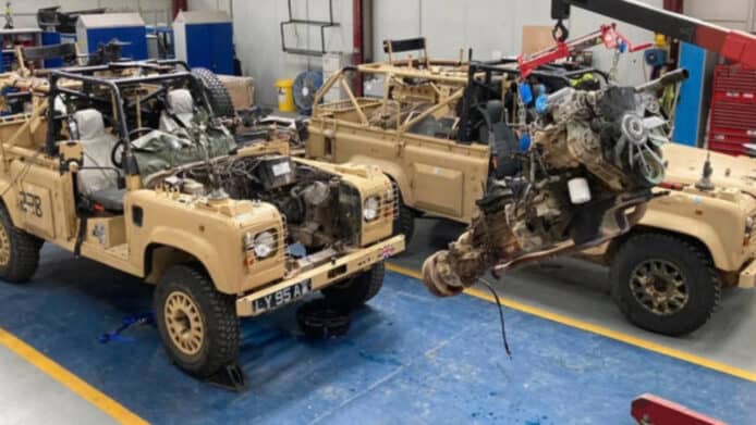英國國防部授權測試   英軍 Land Rover 軍車電動化改裝