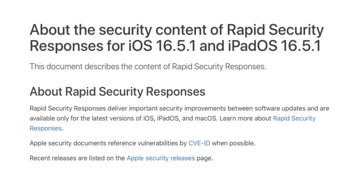 iOS 16.5.1c 緊急安全更新   Apple 建議用戶盡快進行升級