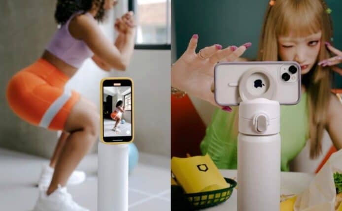 台灣推 MagSafe 磁吸水壺  AquaStand 水壺可當 iPhone 支架