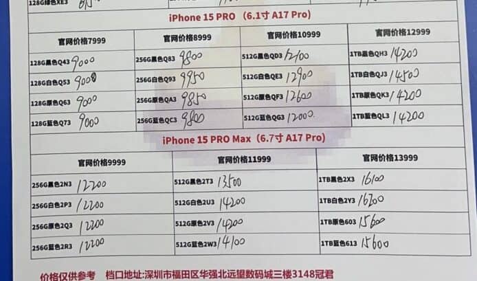 iPhone 炒價深圳每部原價加 $2350   完整炒價清單曝光