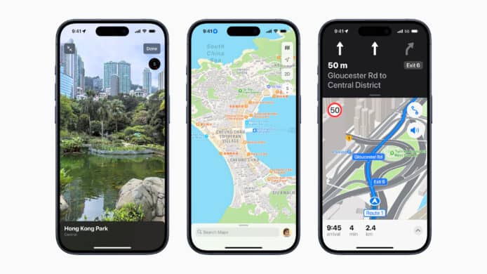 Apple Maps 新香港地圖   導航更準確 + 3D 地標 +「環視四周」等功能