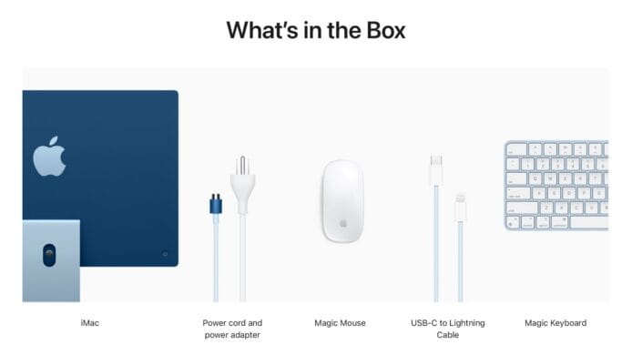 M3 iMac 配件仍為 Lightning 接口    滑鼠、鍵盤仍要靠 Lightning 充電
