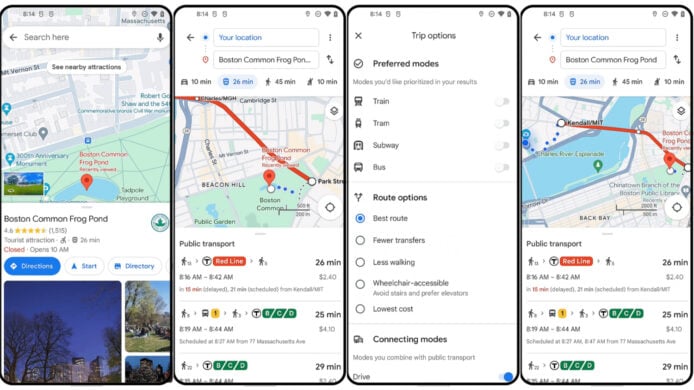 Google Maps 聖誕前更新   將改善公共交通乘車資訊