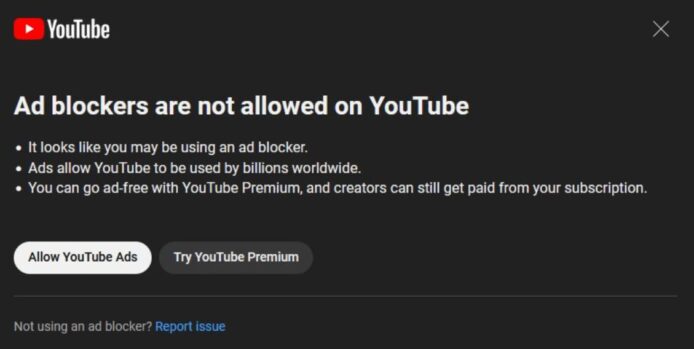 YouTube 實施廣告封鎖工具對策　每日逾一萬人移除廣告封鎖工具