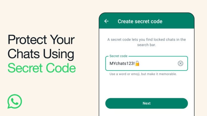 WhatsApp 推出新功能   自訂密碼將對話上鎖隱藏