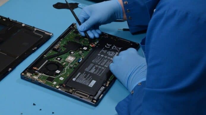 removing parts from a laptop