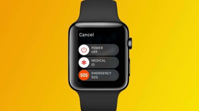 Apple Watch with SOS Screen