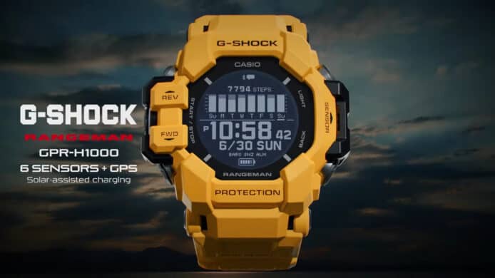 A yellow color Casio G-Shock Watch