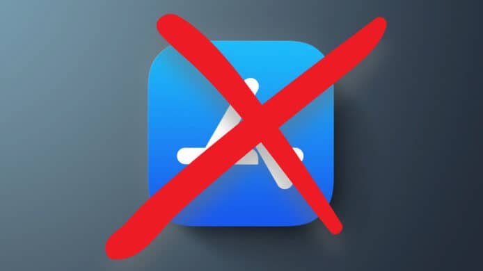 a big cross over App Store icon