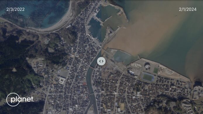日本地震衛星圖像