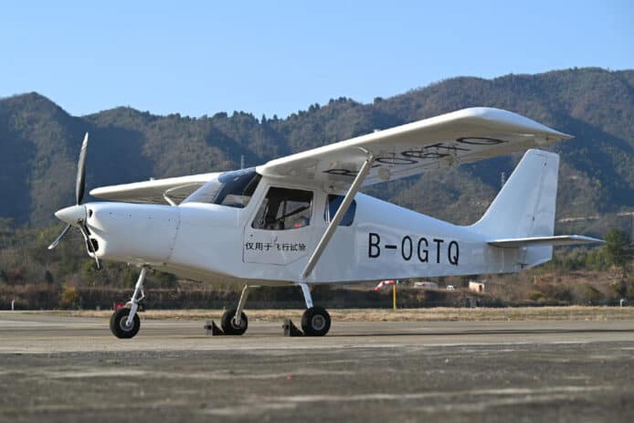 中國自主研發的電動飛機AG60E