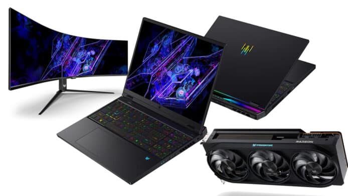 【CES 2024】Acer 推出全新電競筆電系列　同場加映旗艦顯示卡和曲面螢幕