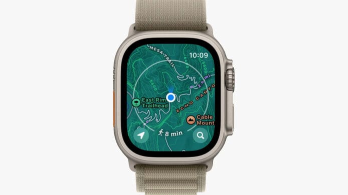 Apple Watch Ultra 地形地圖