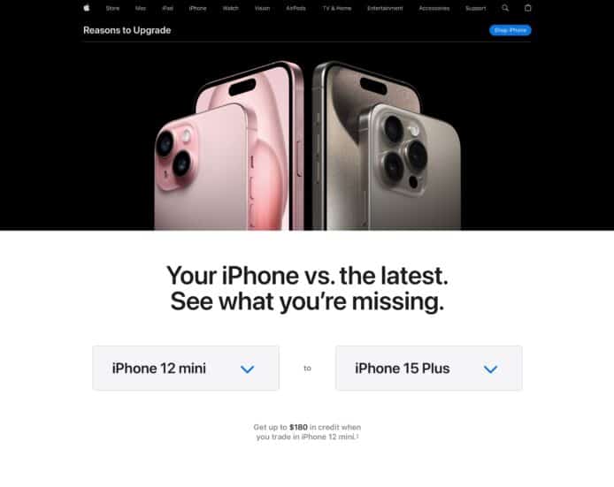 Apple 推「Reasons to Upgrade」網頁   圖文比較新 iPhone 優點