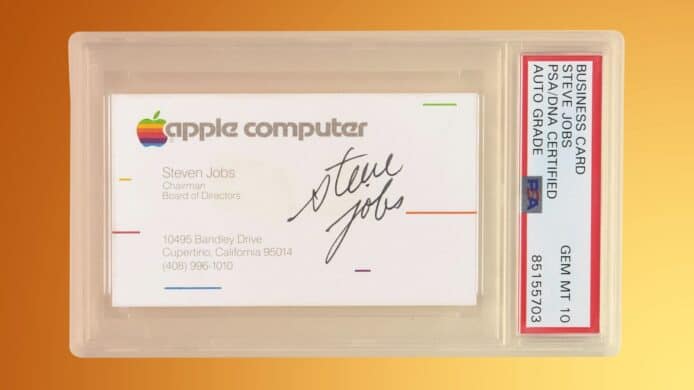 Steve Jobs 簽名卡片拍賣