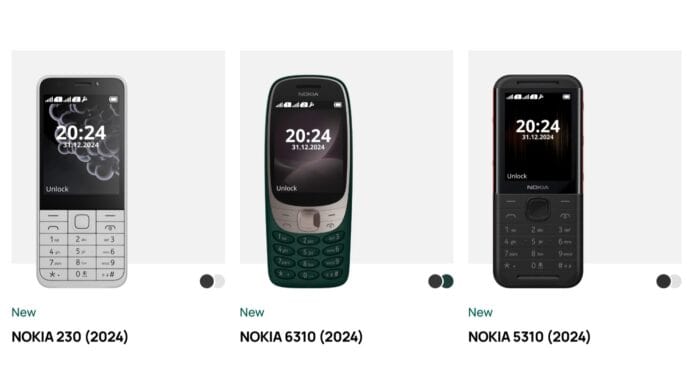 HMD 發表 3 款 Nokia 功能手機   全部改用 USB-C 接口充電