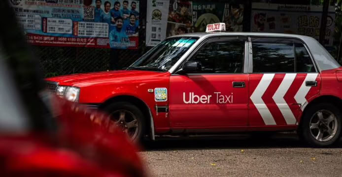 香港 Uber 出租車示意圖.