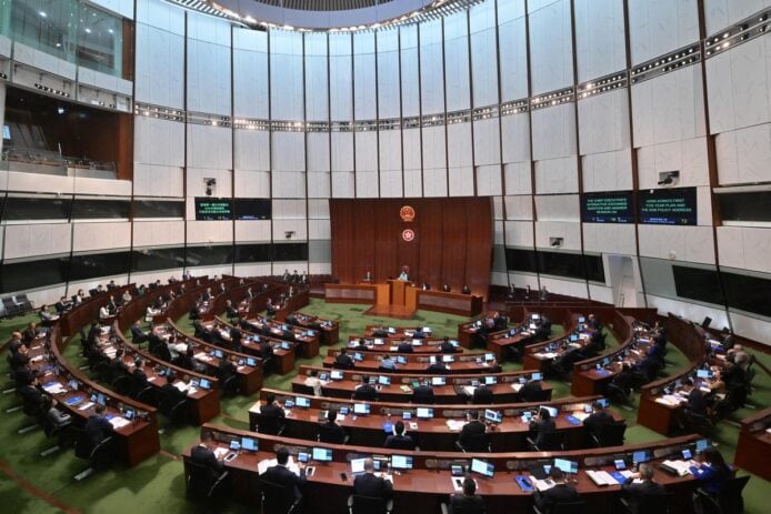 立法會議場內部全景圖.